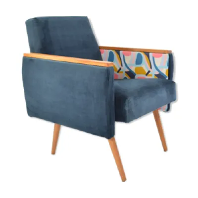 fauteuil carré Matisse - bleu