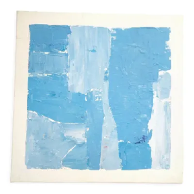 Peinture abstraite bleu - 1988