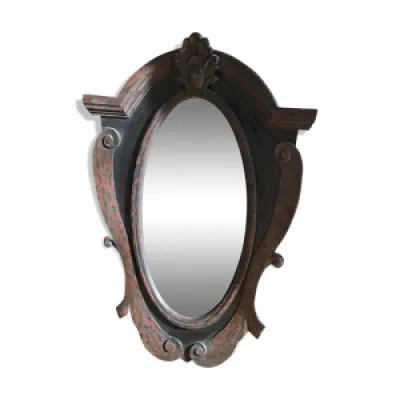 miroir en bois ovale