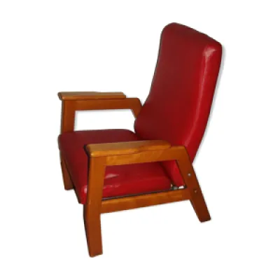 fauteuil rouge années - 1970