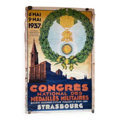 Affiche Congres 1937 - strasbourg