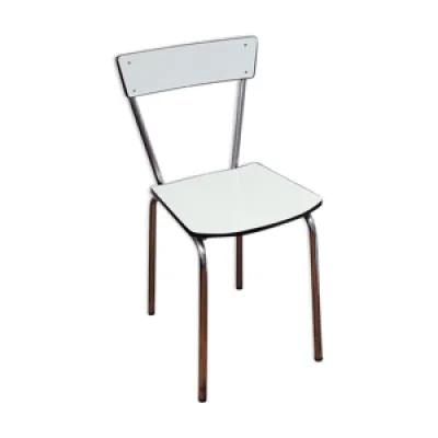 chaise formica blanc - noir