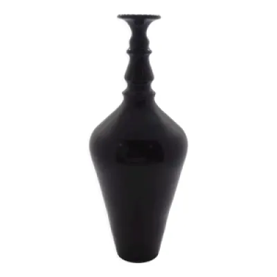 Vase soliflore en grès - noir