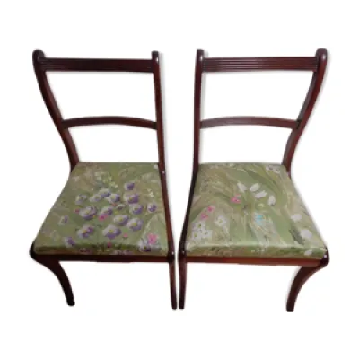 Paire de chaises tissu - fleuri