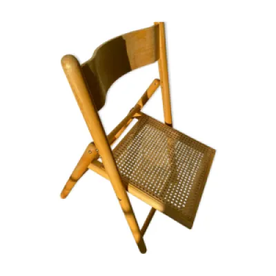 chaise pliante bois et - rotin