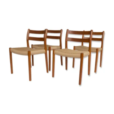 4 chaises niels Møller - teck