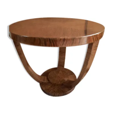 Art Deco table d'appoint - bois circulaire