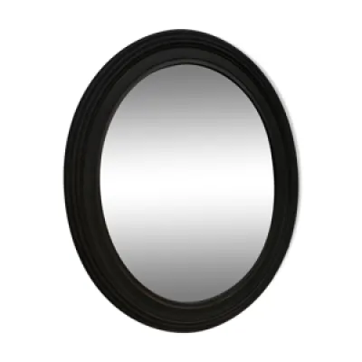 miroir ovale bois doré