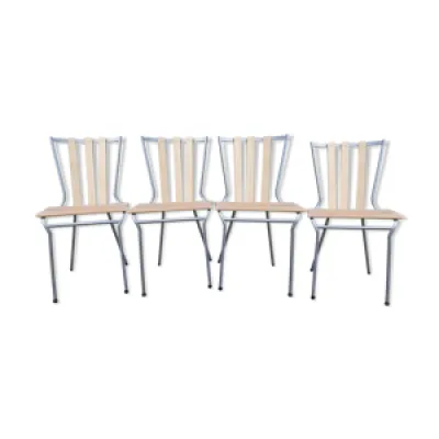 Lot 4 chaises bistrot - fer