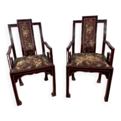 Fauteuils chinois broderie - soie