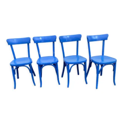 Set de 4 chaises bistrot - bleues