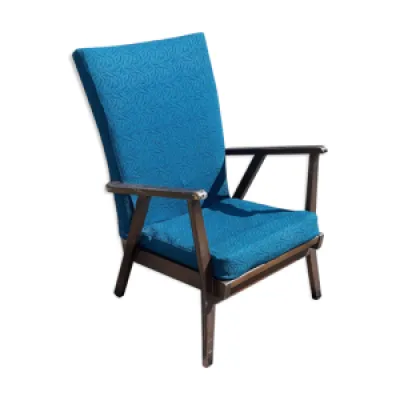 fauteuil année 50 bois - tissus