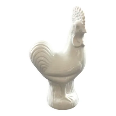 Coq blanc en porcelaine