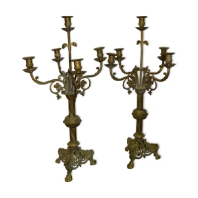 chandeliers en bronze