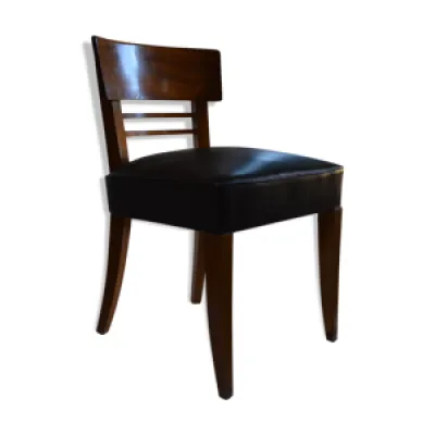 chaise 1940, merisier - cuir