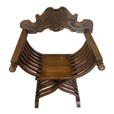 fauteuil curule en bois