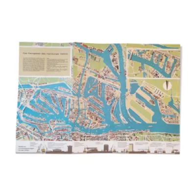 Carte du port d'Hamburg