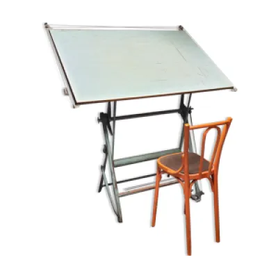 Table à dessin architecte - 1950 chaise thonet