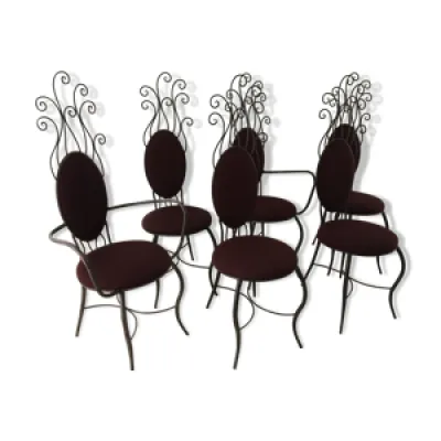 4  Chaises et 2 fauteuils - manger