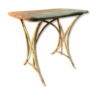 Ancienne table de jardin - fer bois
