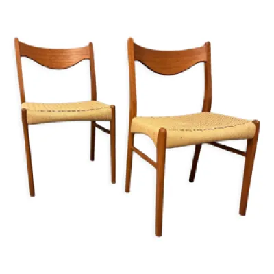 Paire de chaises Arne - wahl iversen