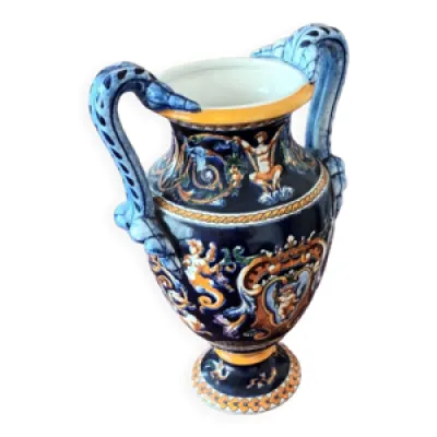 Vase gien bleu