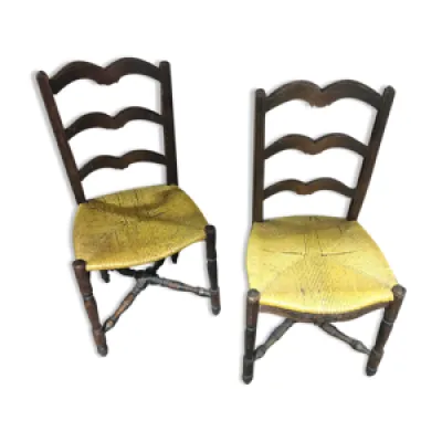 Paire de chaises rustiques