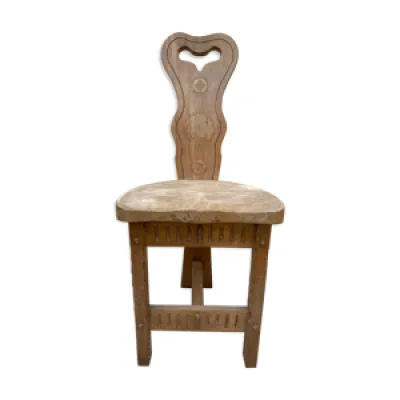 chaise tripode bois années - 60