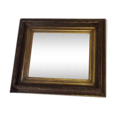 Miroir ancien bois doré - lll