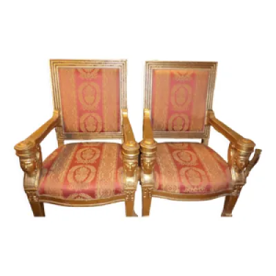 fauteuils dorés style
