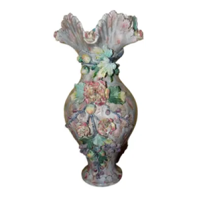 Vase en barbotine céramique - fin xix