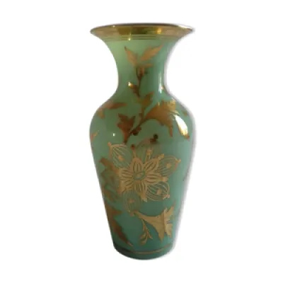 Vase ancien opaline vert - celadon