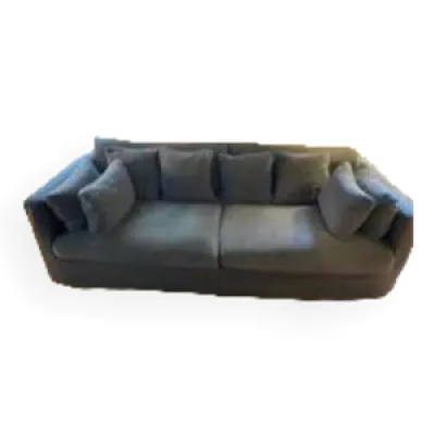 Canapé en lin gris 3/4 - places
