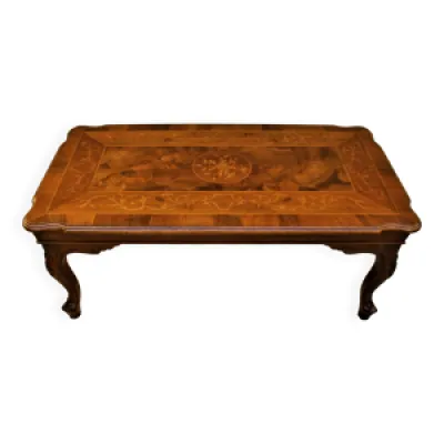 Table basse italienne - bois marqueterie