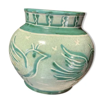 vase en céramique hirondelle - vallauris