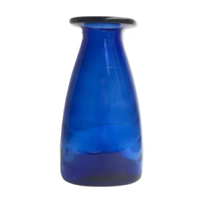 Vase en verre soufflé - bleu
