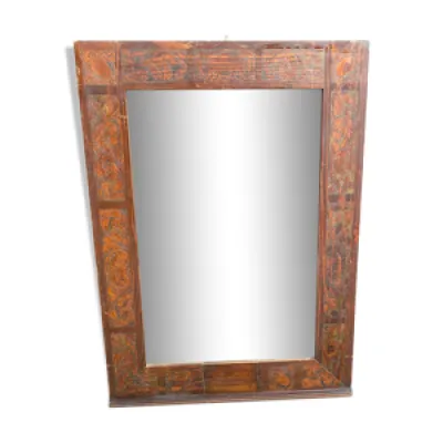 Miroir biseauté cadre - bois