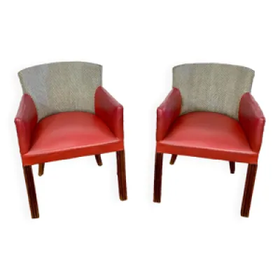fauteuils années 60 - rouge