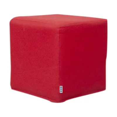 Pouf carré mobile koo - rouge