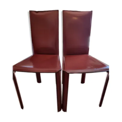 2 chaises De couro of - brazil