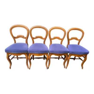 Lot de 4 chaises louis - philippe
