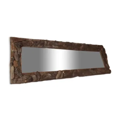 Miroir avec cadre bois