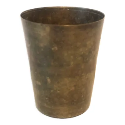 vase ancien laiton doré