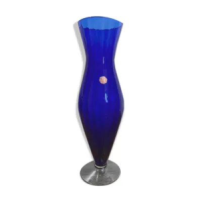 Vase en verre de murano - bleu
