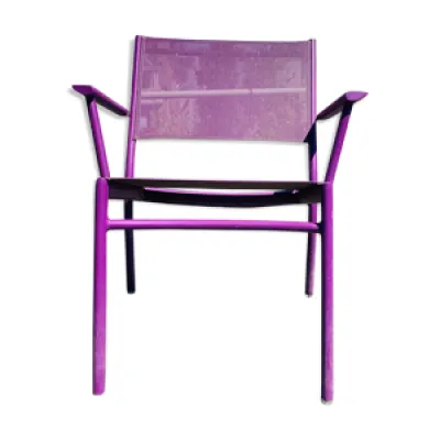chaise outdoor violette - rouge