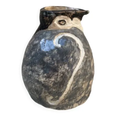 Vase en céramique pingouin - xxe
