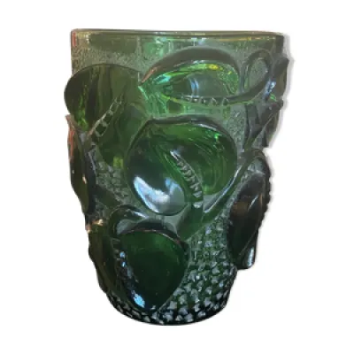 Vase en verre avec décors - floraux
