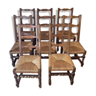 Set de 8 chaises Louis - xiii