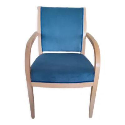 fauteuil velours bleu