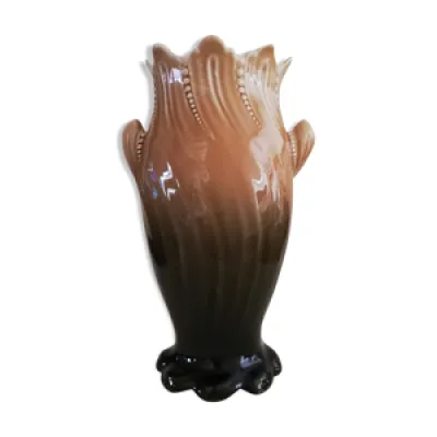 Vase en barbotine Fives - lille art nouveau